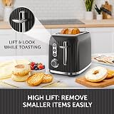 Breville Bold 2 Slice Toaster High Lift Wide Slots Black Silver Chrome VTR001 view 3