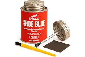 Eagle Shoe Cement – Heavy Duty Shoe Sole Glue for Repair – Strong Waterproof Shoe Adhesive for Sneakers, Boots, and Rubber Soles – Leather and Rubber Shoe Glue for Sole Repair (4 oz)