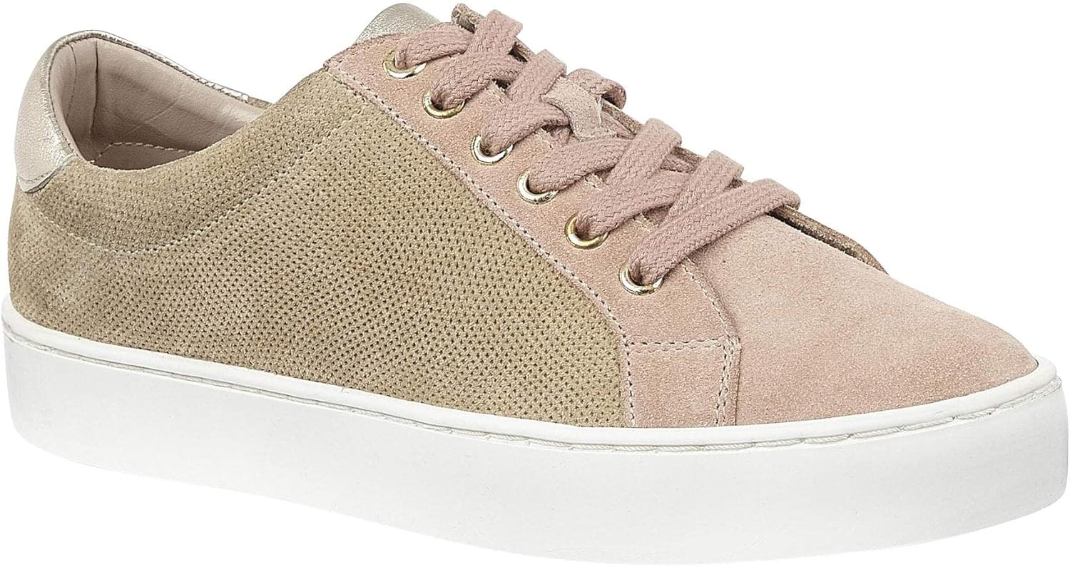 Lotus Amsterdam Schnürschuhe, Natur und Rosa, Leder, Pink Rosa