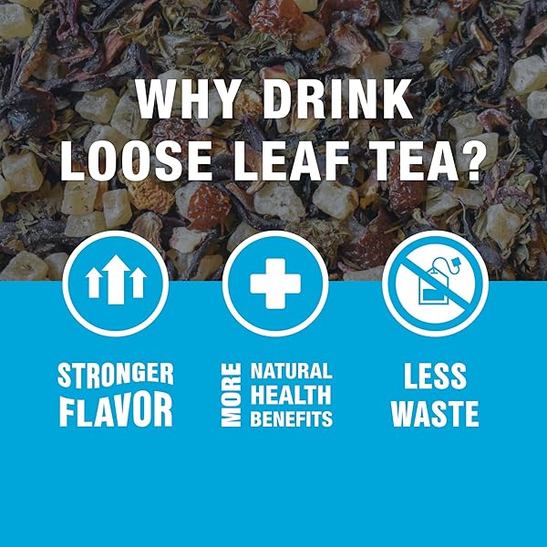 TIESTA TEA – STRAWBERRY LEMONADE, LOOSE LEAF, STRAWBERRY LEMON HERBAL TEA, PREMIUM NON-CAFFEINATED FRUIT BLEND, MAKE HOT OR ICED & BREWS UP TO 200 CUPS, 16 OUNCE RESEALABLE BULK POUCH