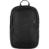 Fj&auml;llr&auml;ven Raven 28 Backpack - Multi-Pocket Organization, Padded Support, Durable Fabric - Commuting, Travel, Black/Black