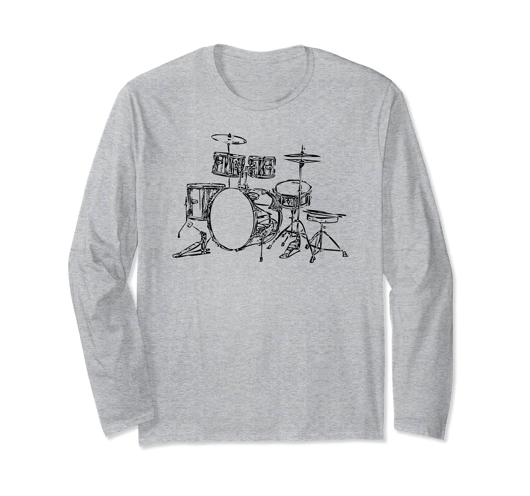 Drum Drummer Music Musical Instrument Musician Percussion Long Sleeve T-Shirt