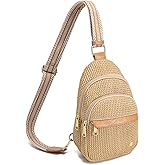 AOCINA Faux Straw Summer Purse Crossbody Bags for Women RFID Raffia Sling Bag Travel Hawaiian Beach Vacation Essentials