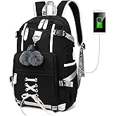 LSSAGOON Backpack for Women Teen Kids Girls, Water Resistant Casual Daypack Fits Laptop with USB Charging Port,Cute Bookbag for Travel,School,Hiking,Gift…