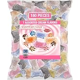 Scripture Candy Assorted Cream Flavor Hard Candy, 180 Pieces | Individually wrapped Christian hard candies with Bible verses, faith-based sweets for church events, gifts and sharing