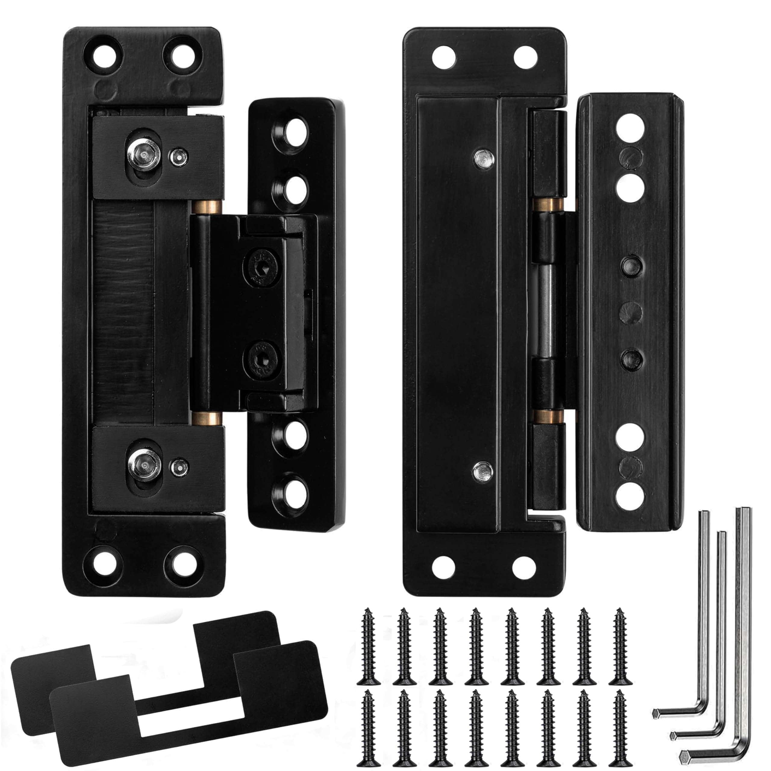 Photo 1 of Hidden Door Hinges, Ultra-Thin Concealed Design, 110 Lb Load Capacity, 100 Degree One-Way Opening, Silent Operation Adjustable Hinges,Zinc Alloy, 2pcs