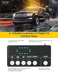 LUMENIX Rooftop Strobe Beacon Lights Bar Amber LED