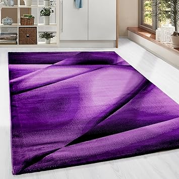 Amazon De Homebyhome Kurzflor Guenstige Teppich Modern Geometrisch Lienien Schatten Muster Schwarz