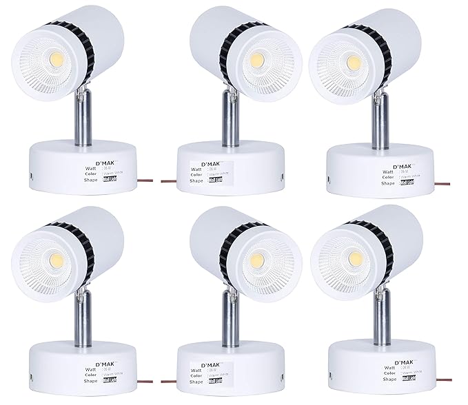 DMak Brings 6 Watt Warm White Adjustable 180 LED Spot Wall Track Light (Decorative Spot Light) | Track Light | | led spot Track Light | | Focus Track Light | {Set -06}
