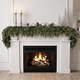 Daynight 6FT Christmas Garland, 1 Pcs Realistic Cedar Garlands | Faux Greenery Ceder Garland, Real Touch Garlands, For Mantle, Fireplace, Table ,Stair, Front Door Christmas Decorations