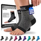 SB SOX Compression Socks for Plantar Fasciitis Relief (Black, Small) | Best Socks for Heel Pain Relief, Achilles Tendonitis &amp; Foot Pain &ndash; Toeless Ankle Compression, All-Day Comfort