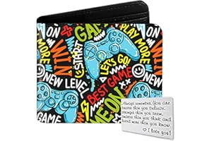 Qoibraze Kids Wallet for Boys Teen, Cool Boy Wallet for Kids Age 6-8 9-12 12-14, Funny Bifold Leather Purse, Small Wallets with Coin Pocket for Childrens Birthday Christmas Gifts