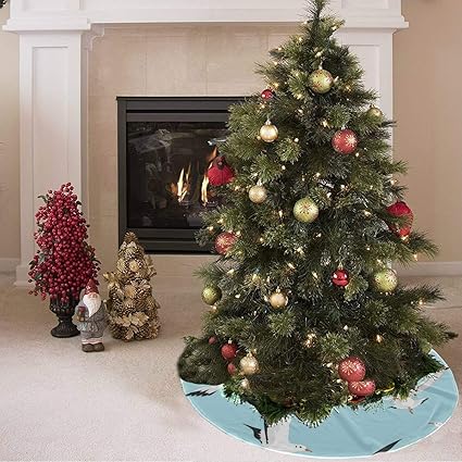 Gonna Per Albero Di Natale Simpatico Cartone Animato Bianco