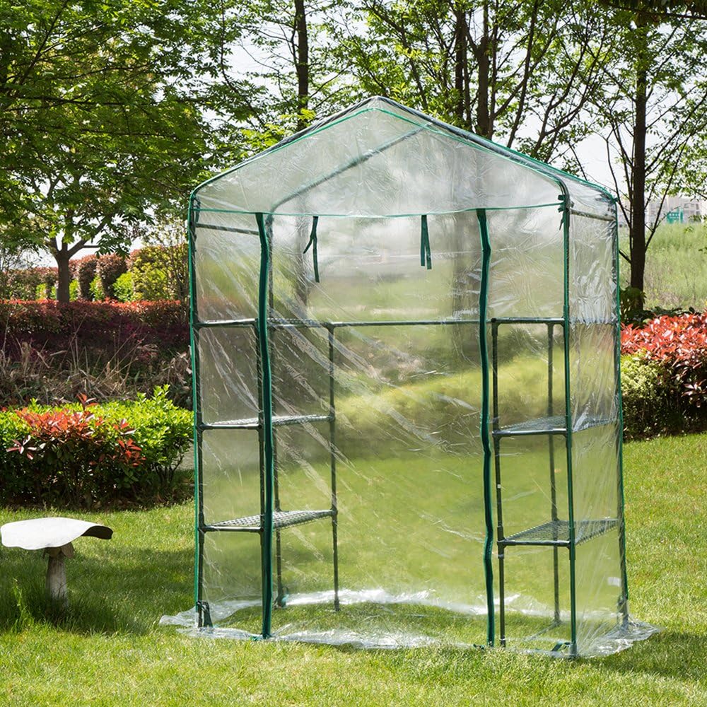 Amazon Com Glitzhome Garden Backyard 3 Shelf Mini Walk In