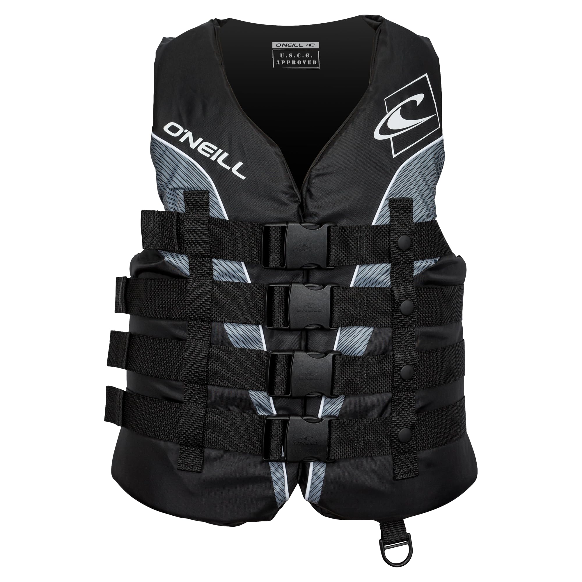 O'Neill Men's Superlite USCG Life Vest,Black/Black/Smoke:White,3XL