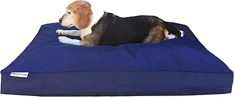 Amazon Com Dogbed4less Medium Shredded Memory Foam Dog Bed Pillow With Waterproof Liner And Heavy Duty Nylon Cover 37x27 Inches Blue Pet Supplies