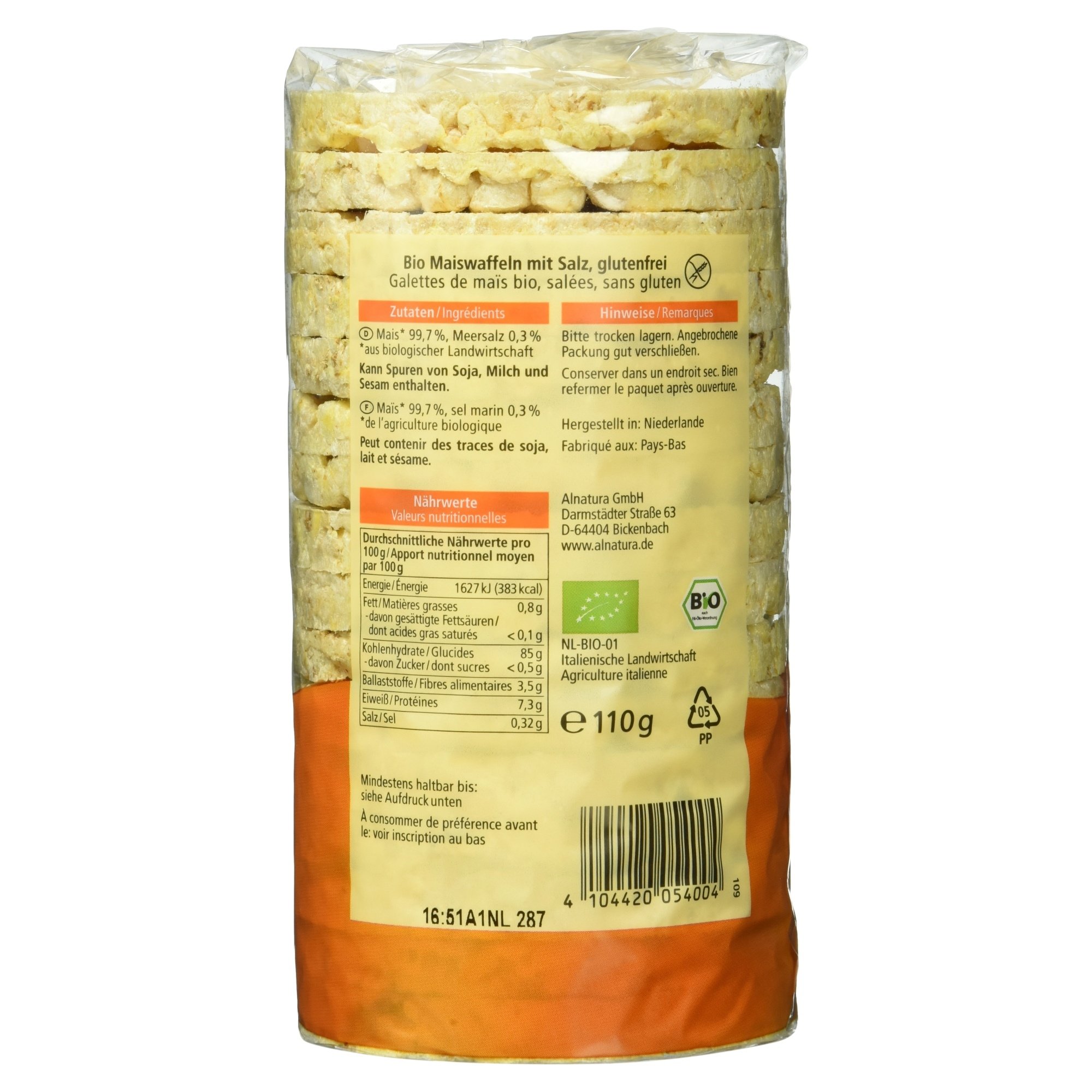Alnatura Bio Maiswaffeln mit Salz, 110g 2