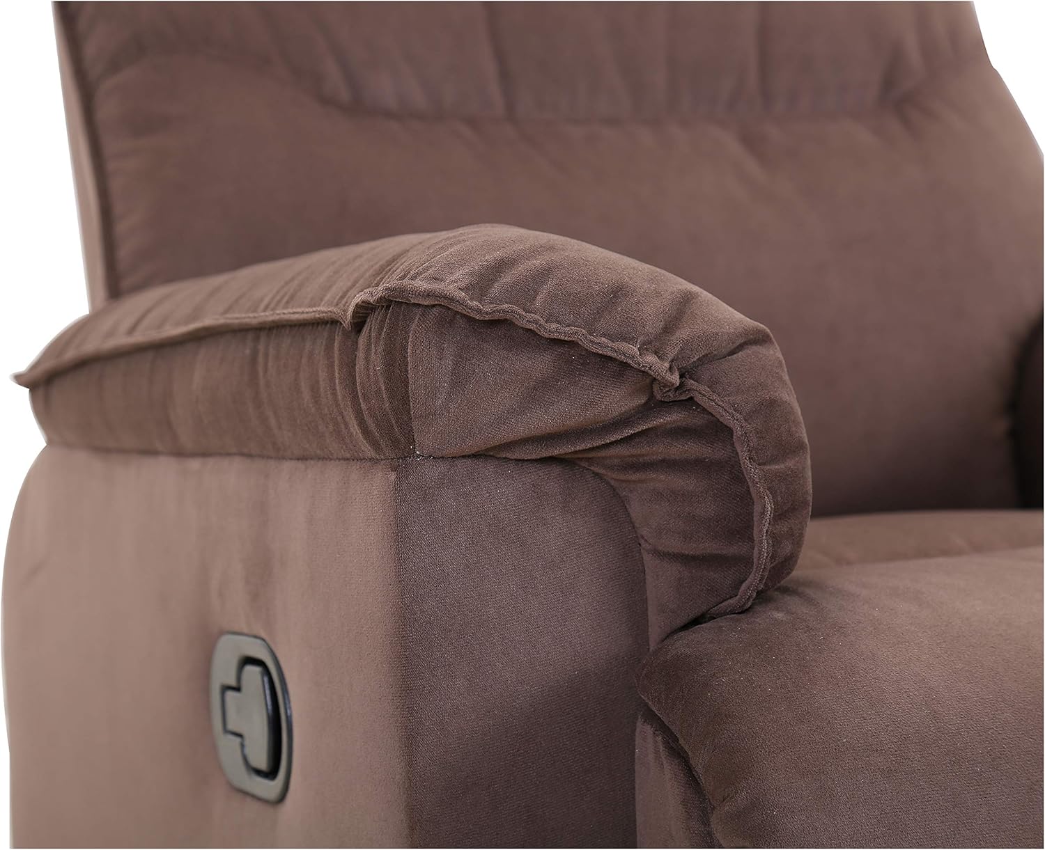  Brand – Ravenna Home Pull Recliner with 360 Rotating Swivel Glider, Living Room Chair, 39.4"W, Brown: Furniture & Decor