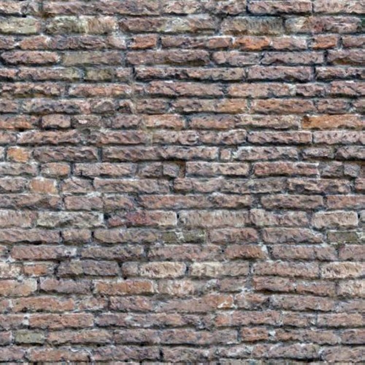 Pack of 5 Dolls House Dark Stone Wall Pattern Cladding Sheets