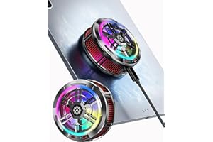 YANISM iPad Cooler,Magnetic Tablet Cooler for ipad/Surface pro/Samsung Tab/Steam Deck,Magnetic Phone Cooler,Ipad Cooling Fan with Gaming Light for Mobile Gaming,Tiktok Live Streaming