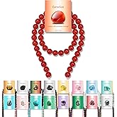 Vinswet 45pcs 8mm Carnelian Natural Stone Beads Round Genuine Real Stone Beading Loose Gemstones DIY Smooth Bead for Bracelet Necklace Earrings Jewelry Making