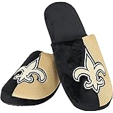FOCO Men's NFL Team Logo Staycation Plush House Shoes Slide Slippers