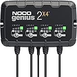 NOCO GENIUS2X4, 4-Bank, 8-Amp (2-Amp Per Bank) Fully-Automatic Smart Charger, 6V And 12V Battery Charger, Battery Maintainer,
