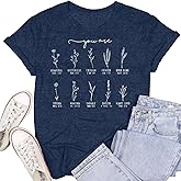 SUWATOIN Christian Shirts for Women Pray On It Over It Through It T-Shirts Blessed Christian Faith Tees