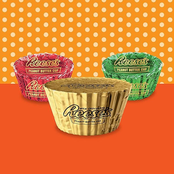 REESE’S MINIATURES MILK CHOCOLATE PEANUT BUTTER CUPS, CHRISTMAS CANDY BULK BAG, 34.1 OZ