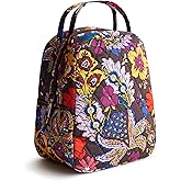 Vera Bradley Women's Premium Cotton Lunch Bag, Colorful Bouquet, One Size