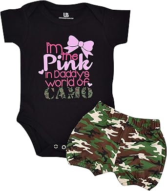 baby girl pink camo onesie