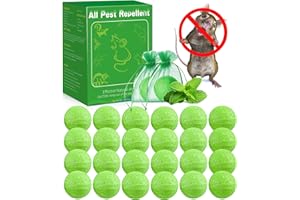 QAIHIEI 12Pack Mouse Rodent Repellent & Pest Defense - Natural Peppermint Oil Deterrent Rodent Repellent for Indoor/Outdoor Use - Repel Mice and Rat Safe Around Kids & Pets