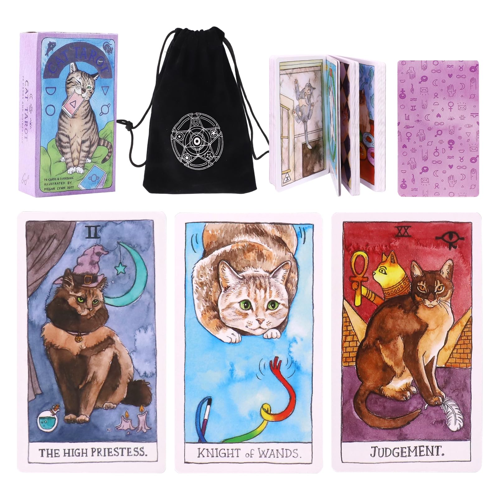 Tarot Cards Deck with Card Storage bag 78 Classic Original Tarot Deck for Fortune Telling Ideal for Beginners to Experts