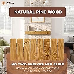 Avana Floating Fireplace Mantel - Natural Wood