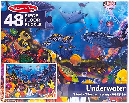 Amazon Com Melissa Doug Underwater Floor Puzzle Extra Thick
