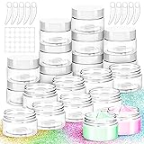 MotBach 16 Pack 2oz Plastic Jars Containers, 60ml