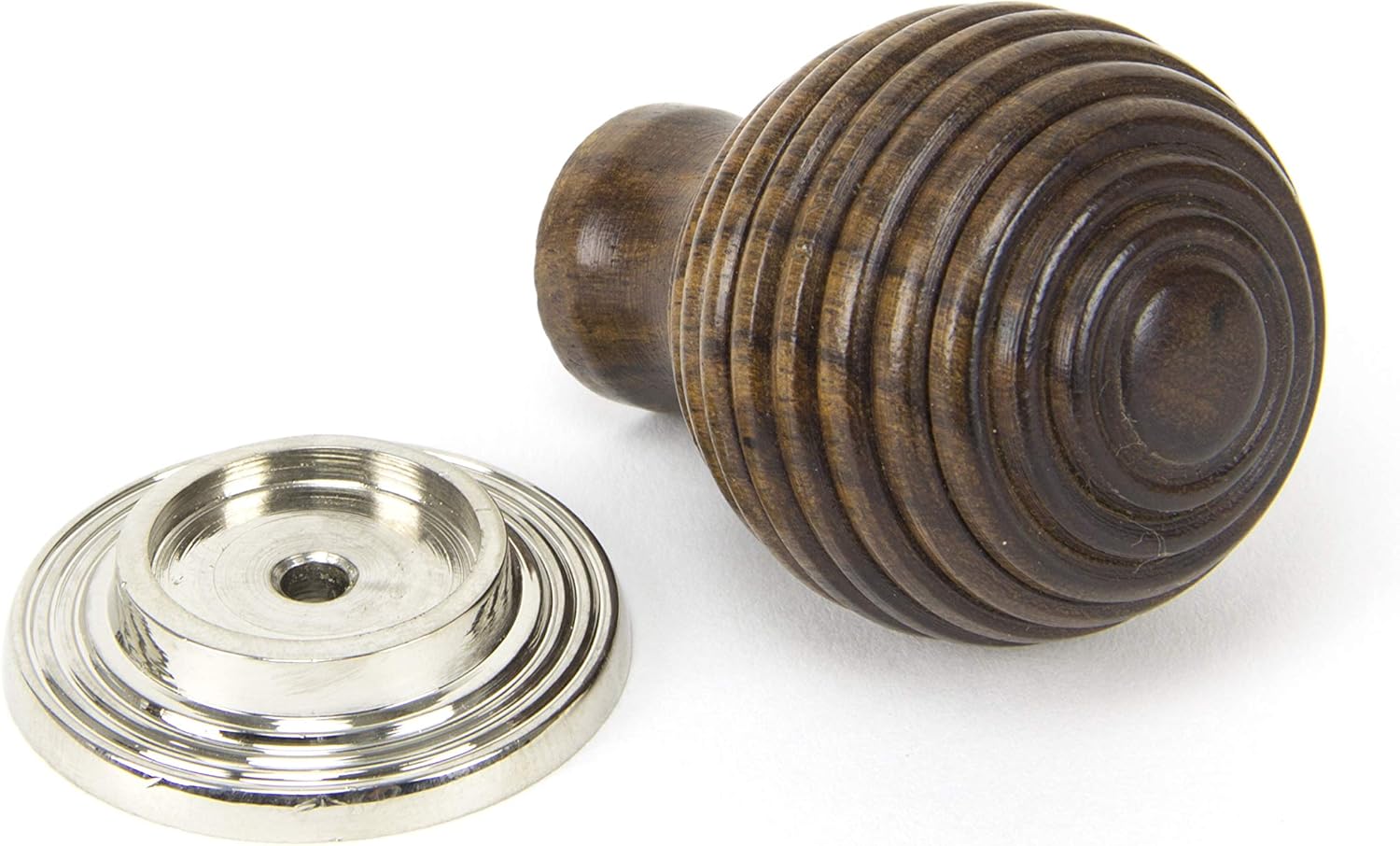 From The Anvil Rosewood and Polished Nickel Beehive Cabinet Knob 38mm 83874 - Image 3