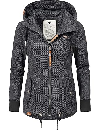Ragwear Damen Übergangsjacke Kapuzenjacke Danka Dots 4 Farben XS-XXL