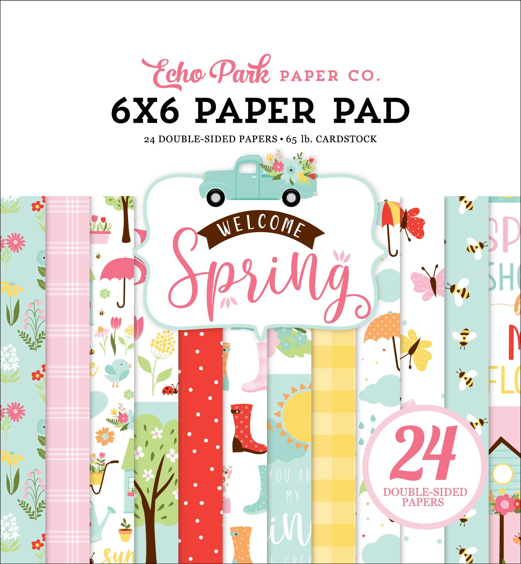 Echo Park Paper, Welcome Spring 6x6 Paper Pad, 6-x-6-Inch