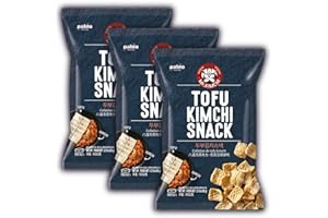 Paldo Fun & Yum Tofu Kimchi Snack Crackers Chips by Mr. Kimchi, Pack of 3, Most Loved Korean Snacks 팔도 두부김치스낵 2.12 oz x 3