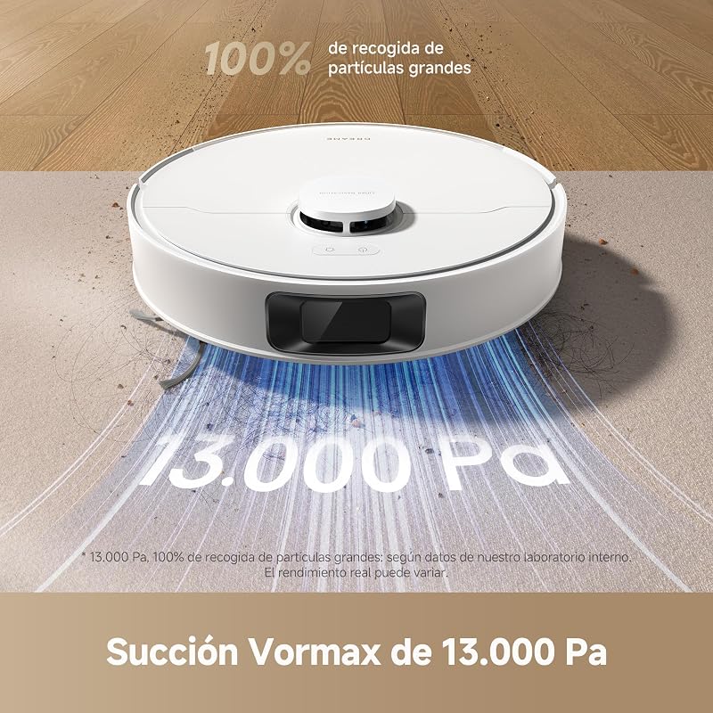 D20 Robot Aspirador, Succión de 13.000 Pa, Navegación LDS