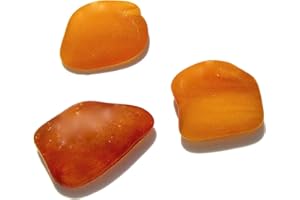 IAN AND VALERI CO. Raw Amber Flat Gemstones Small Set of 3 Gem Stones