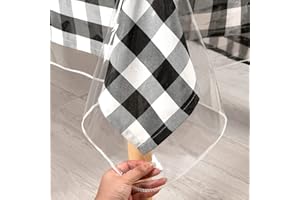 XWZO Clear Plastic Tablecloth Rectangle - 100% Waterproof Oilproof Stain Resistant Wipeable Vinyl Table Cloth, Transparent Cover Protector for Dining, Parties, 60 x 84 Inch