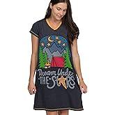 Lazy One Women's Nightgown, Funny V-Neck Sleep Shirt for Women, Novelty Pajama Shirts