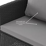 EVRE Florence Garden Lounge 4 Piece Rattan Set Anthracite view 6