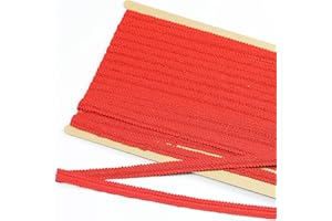 dlboboai Gimp Braid Trim Polyester Braided Ribbon 10 Yards 18mm Wide Centipede Braided Lace Trim for Sewing Crafts Clothing Curtains Accessories Lampshade Home DIY Decoration (Red, 18mm Wide)
