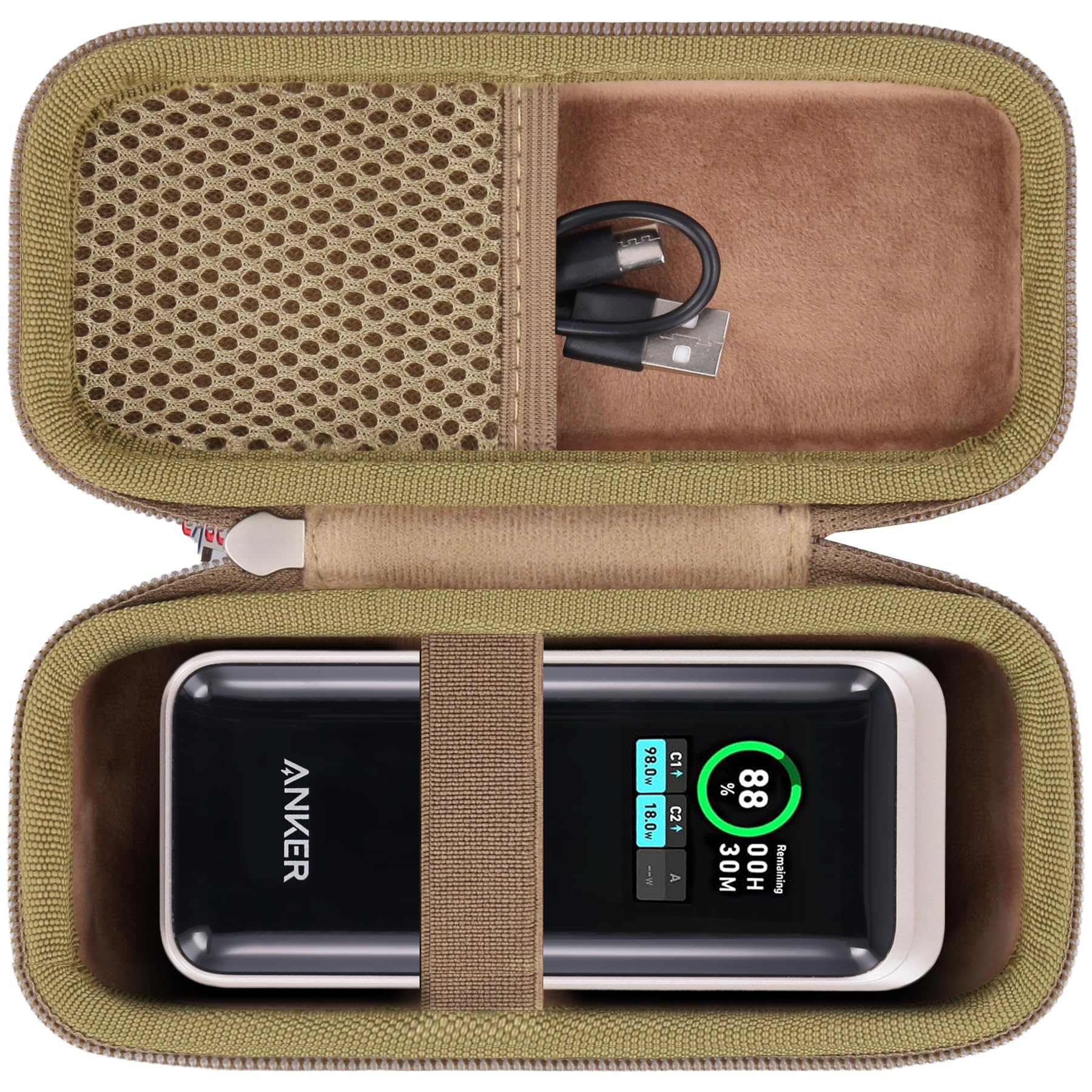 khanka Case for Anker Prime Power Bank 12000mAh 130W/20000mAh 200W,Case Only (Golden)