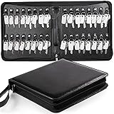 Portable Zippered Key Case, Leather Key Organizer