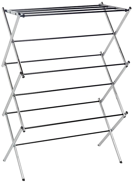 AmazonBasics Foldable Drying Rack Chrome Home & Kitchen