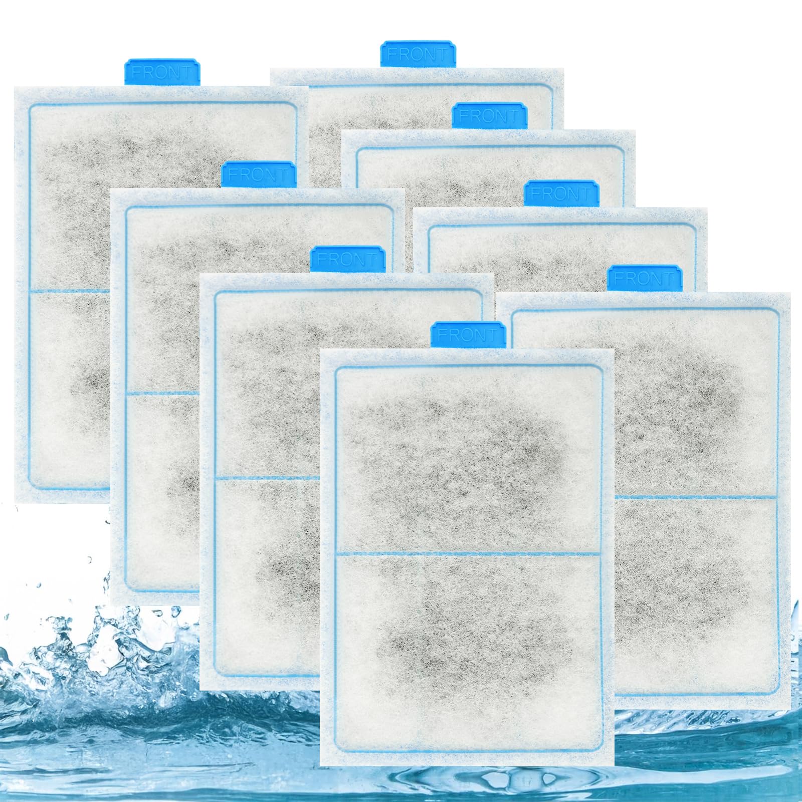 Photo 1 of Jiaxix PF-L Aquarium Filter Cartridge for Top Fin PF20, PF30, PF40 and PF75 Power Filters,Large Carbon Replacement Aquarium Filter Cartridge,8 Pack